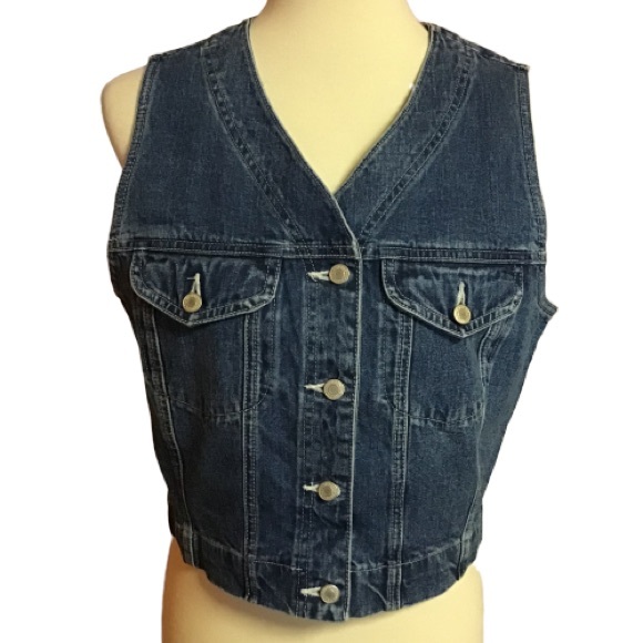 Vintage Jackets & Blazers - Gap vintage 90s cute denim vest